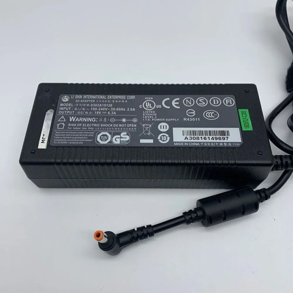 LI SHIN 0302C19120 AC Adapter 120W Laptop‎ Charger 19V 6.3A w/PC